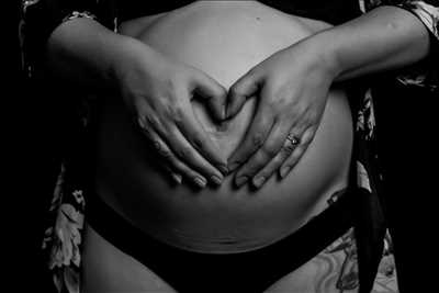 photo numérisée par le photographe Jordan  à Albert : photographie de grossesse