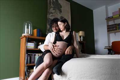 Shooting photo effectué par le photographe Pauline à Saint-Malo : photo de grossesse