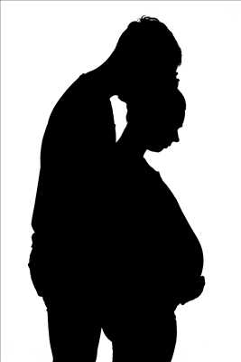 photo numérisée par le photographe Gwendoline à Cholet : photo de grossesse