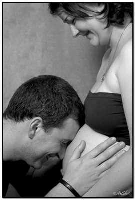 photo numérisée par le photographe Fred à Rambouillet : photo de grossesse